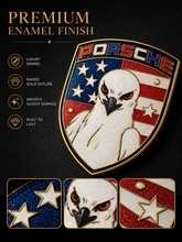 Enamel Custom Car Badge -Custom Car Emblem for Porsche Vehicles| Master Artisan Hand-Painted Emblem