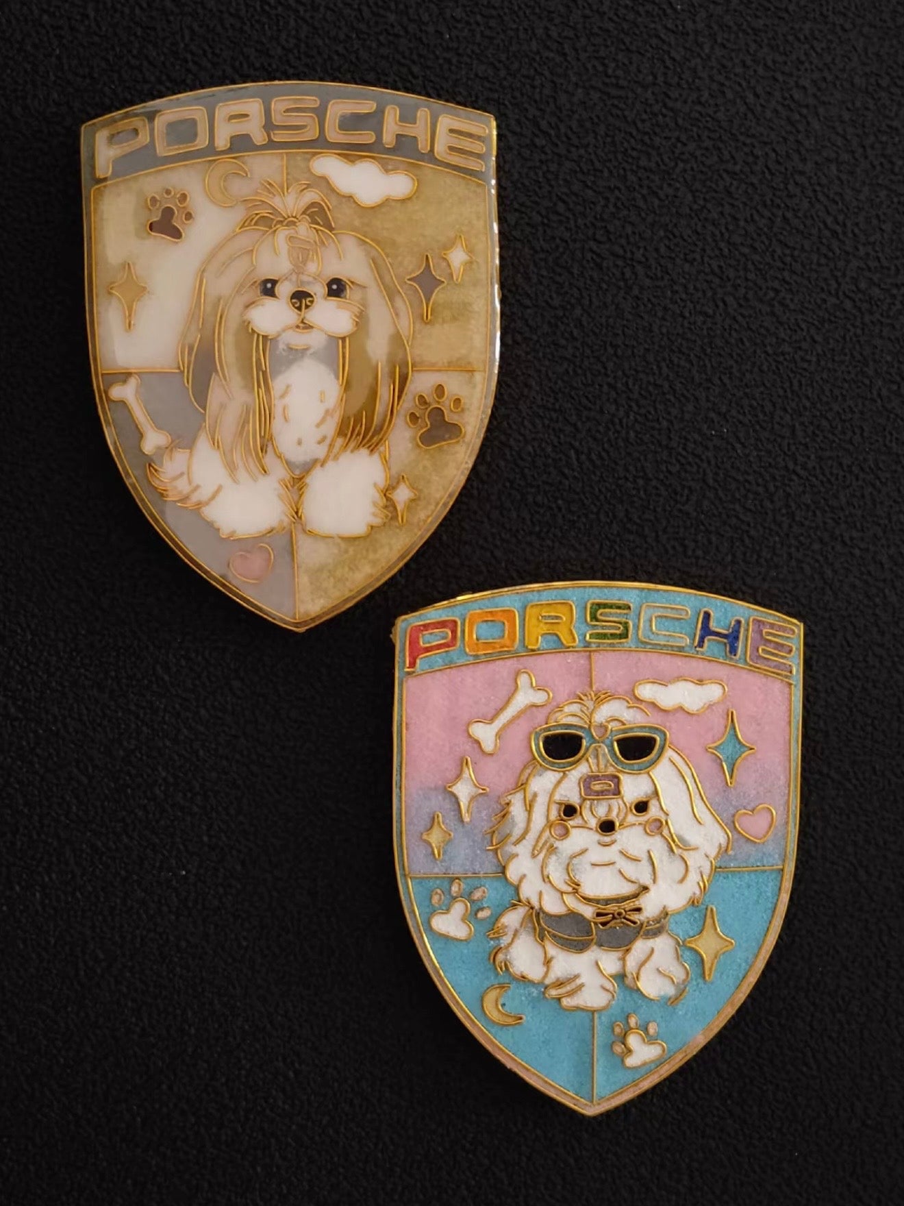 Enamel Custom Car Badge -Custom Car Emblem for Porsche Vehicles| Master Artisan Hand-Painted Emblem