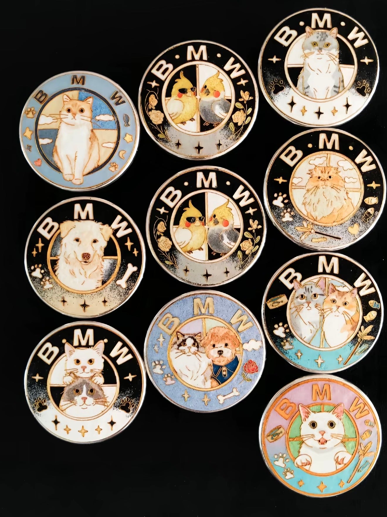 Enamel Custom Car Badge -Custom Car Emblem for BMW Vehicles| Master Artisan Hand-Painted Emblem