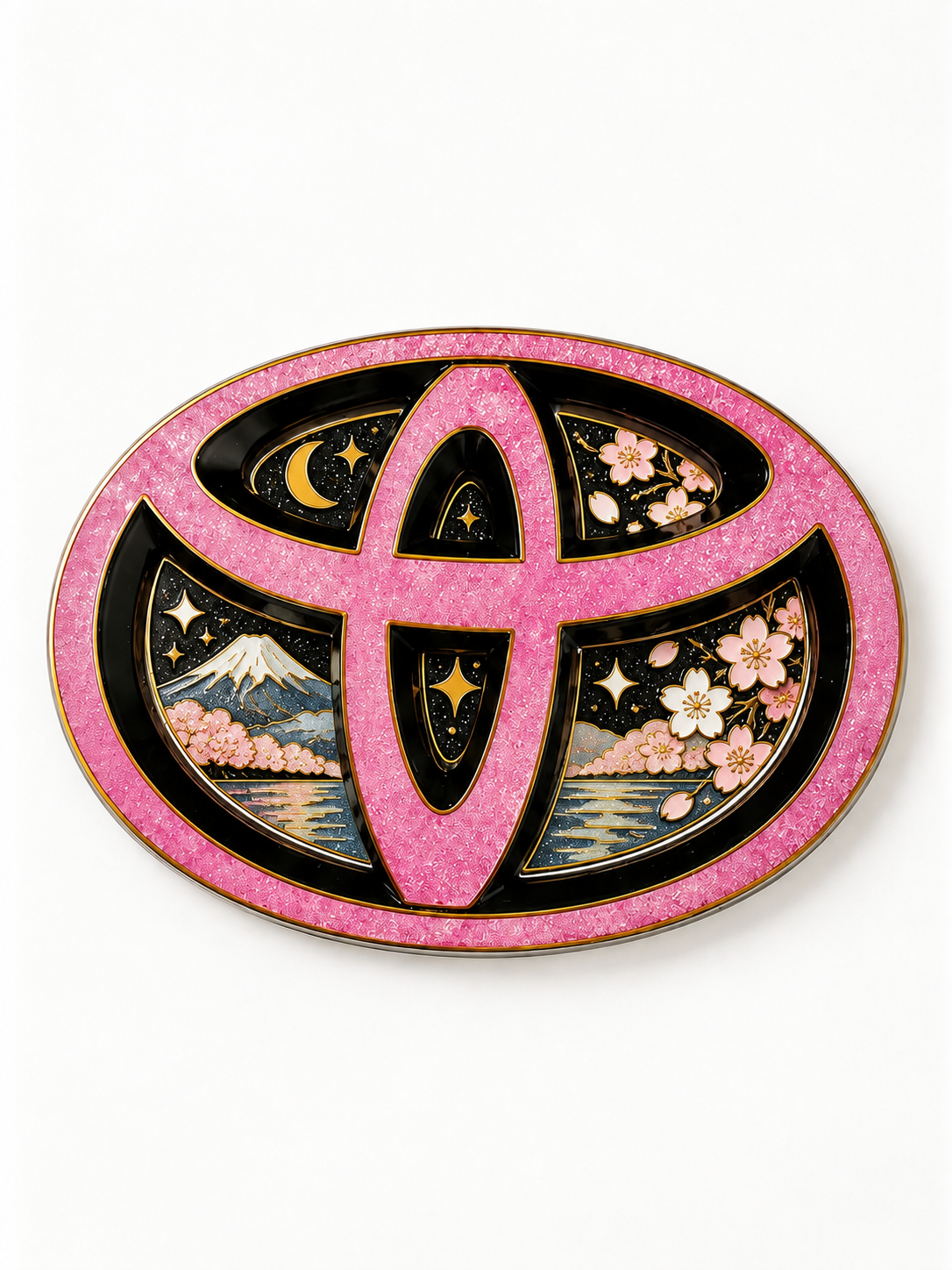 Enamel Custom Car Badge -Custom Car Emblem for Toyota Vehicles| Master Artisan Hand-Painted Emblem
