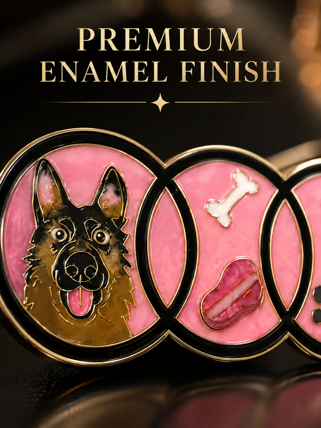 Enamel Custom Car Badge -Custom Car Emblem for Audi Vehicles| Master Artisan Hand-Painted Emblem