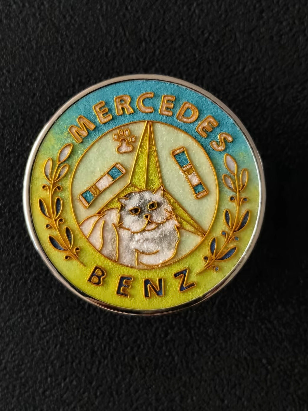 Enamel Custom Car Badge -Custom Car Emblem for Mercedes-Benz Vehicles| Master Artisan Hand-Painted Emblem