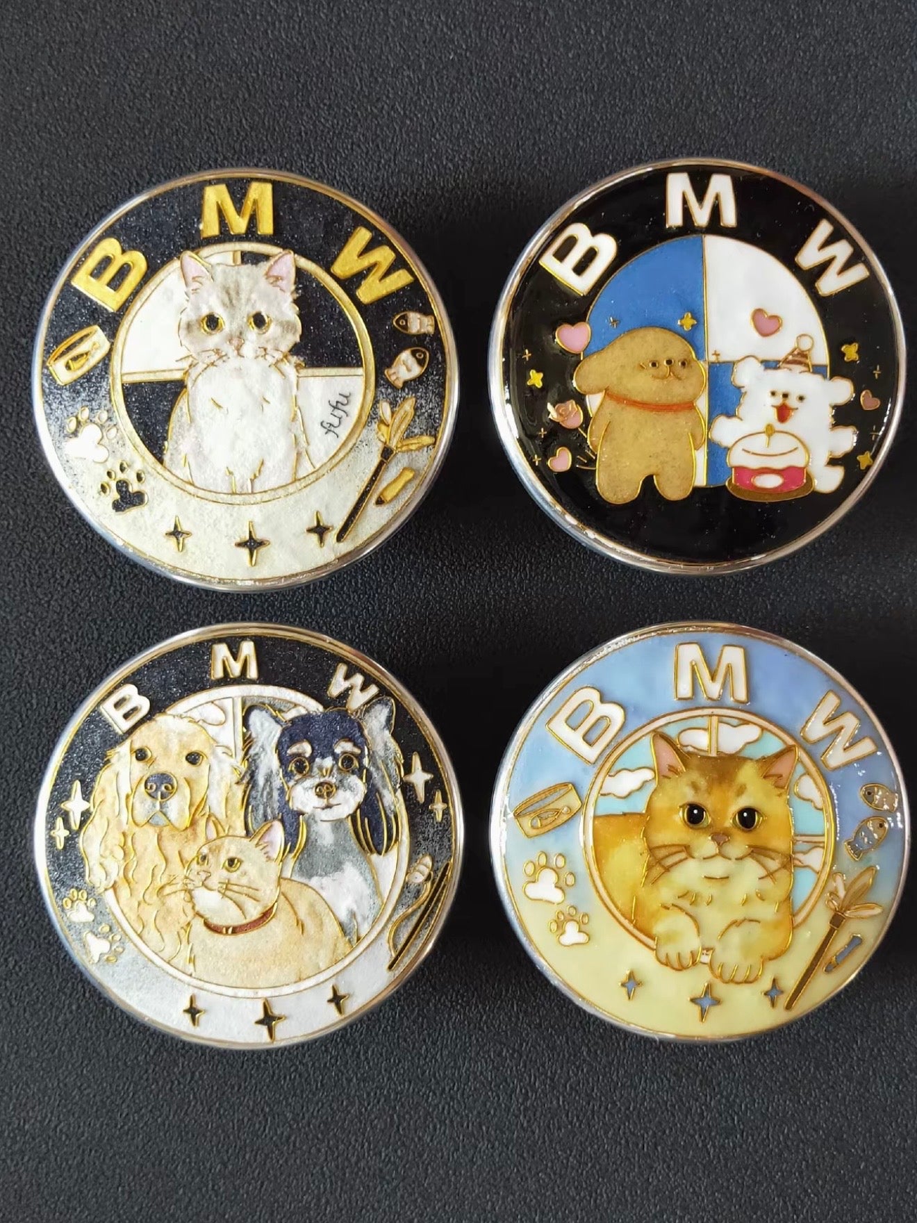 Enamel Custom Car Badge -Custom Car Emblem for BMW Vehicles| Master Artisan Hand-Painted Emblem