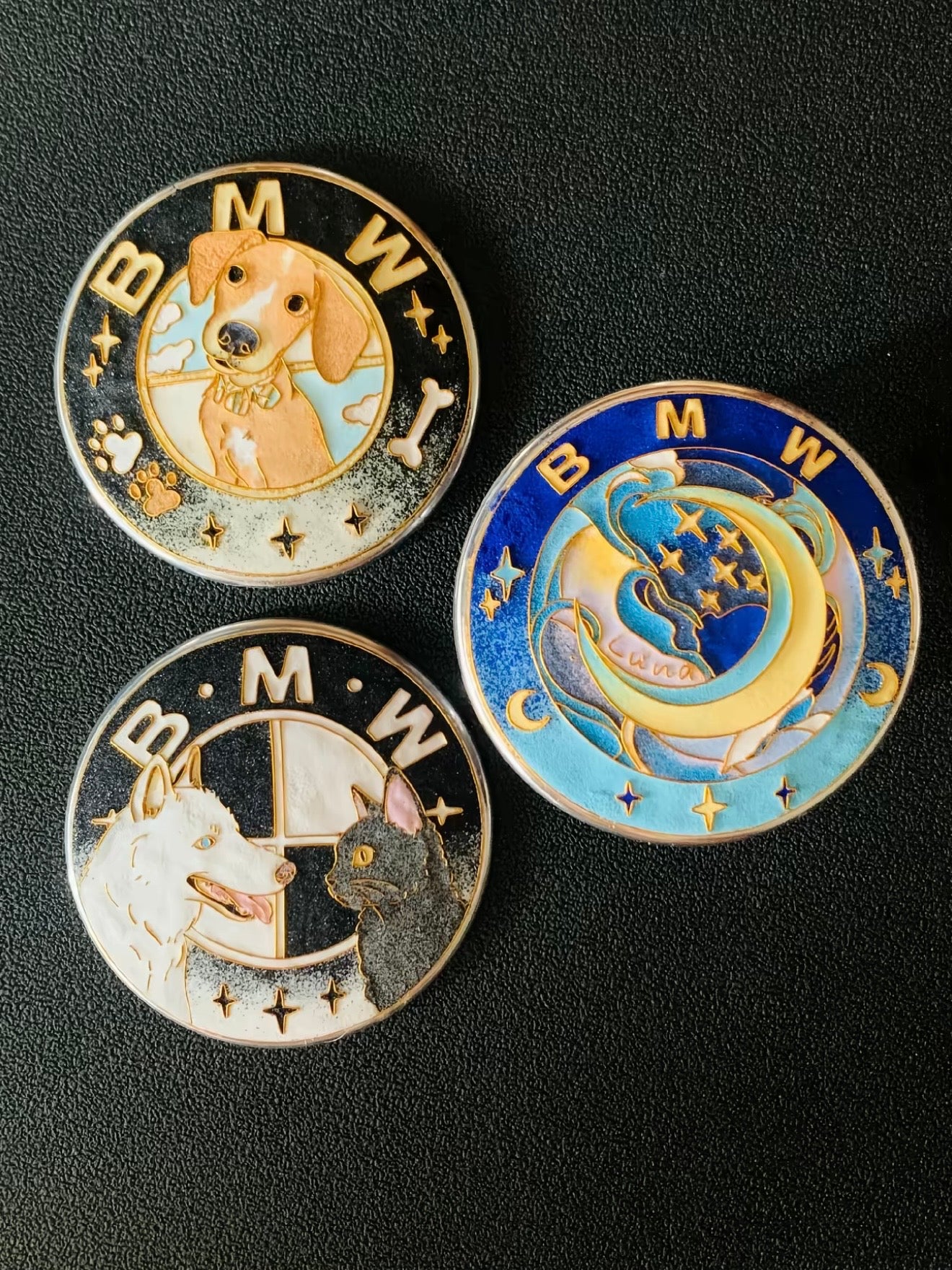 Enamel Custom Car Badge -Custom Car Emblem for BMW Vehicles| Master Artisan Hand-Painted Emblem