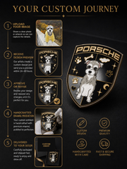 Enamel Custom Car Badge -Custom Car Emblem for Porsche Vehicles| Master Artisan Hand-Painted Emblem