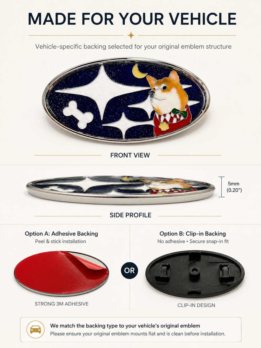 Enamel Custom Car Badge - Custom Car Emblem for Subaru Vehicles| Master Artisan Hand-Painted Emblem