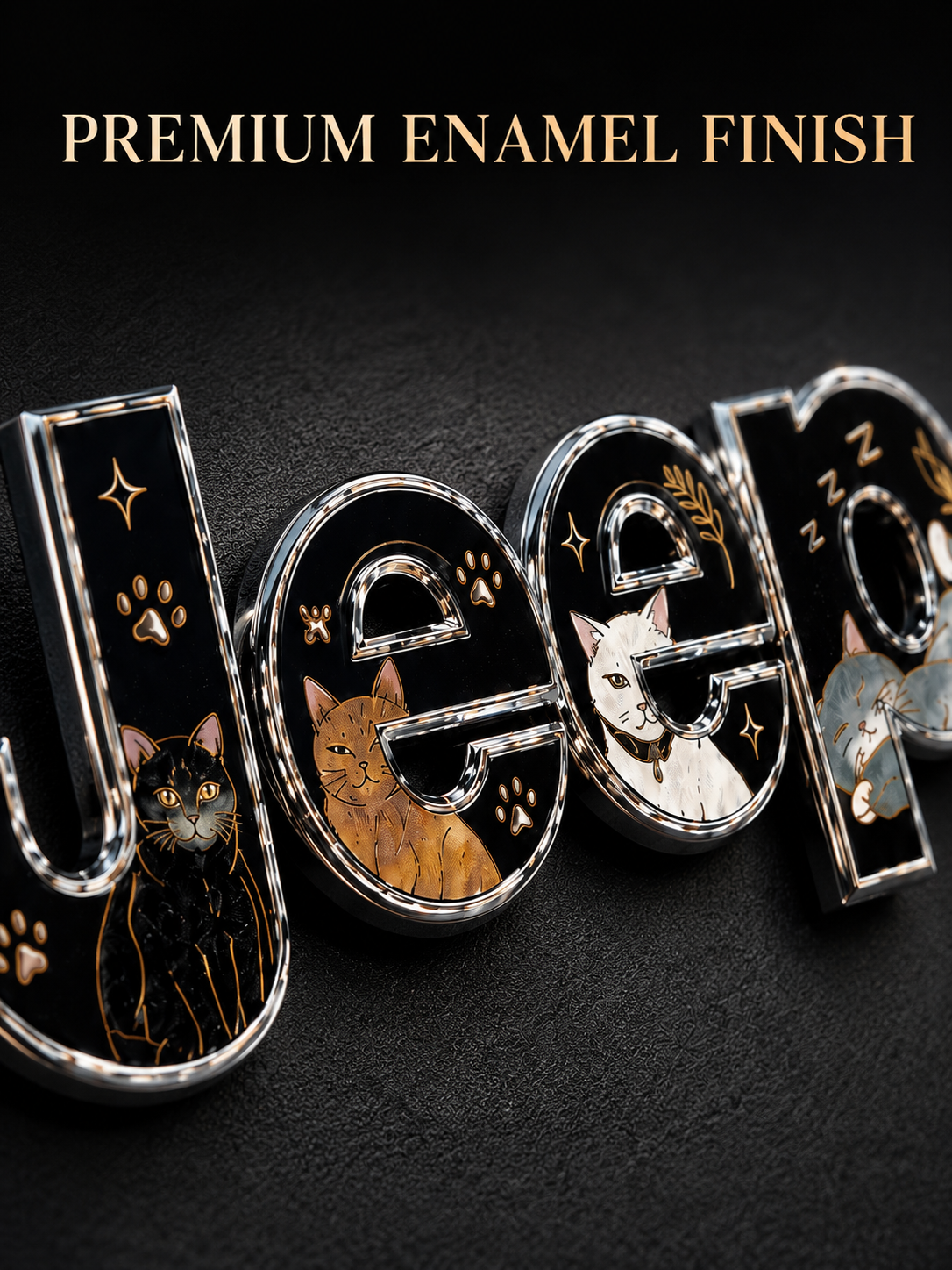 Enamel Custom Car Badge -Custom Car Emblem for Jeep Vehicles| Master Artisan Hand-Painted Emblem