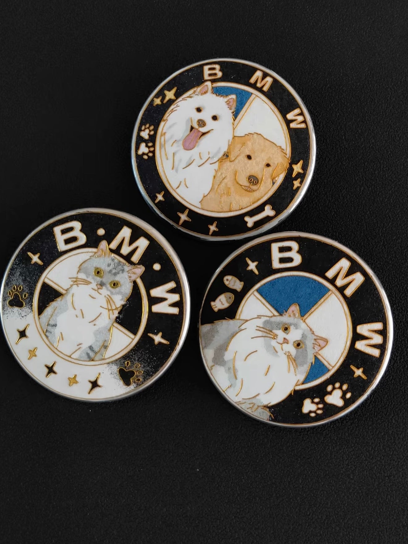 Enamel Custom Car Badge -Custom Car Emblem for BMW Vehicles| Master Artisan Hand-Painted Emblem