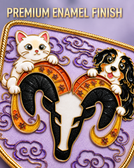 Enamel Custom Car Badge - Custom Car Emblem for RAM Vehicles| Master Artisan Hand-Painted Emblem
