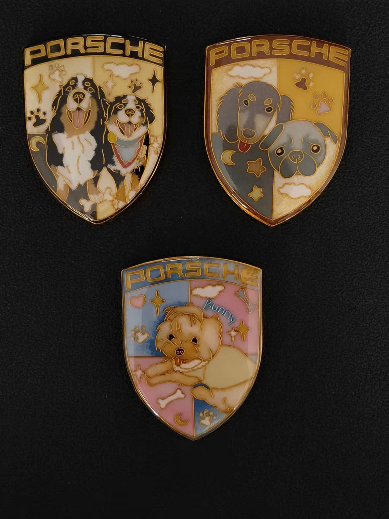 Enamel Custom Car Badge -Custom Car Emblem for Porsche Vehicles| Master Artisan Hand-Painted Emblem
