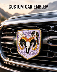 Enamel Custom Car Badge - Custom Car Emblem for RAM Vehicles| Master Artisan Hand-Painted Emblem