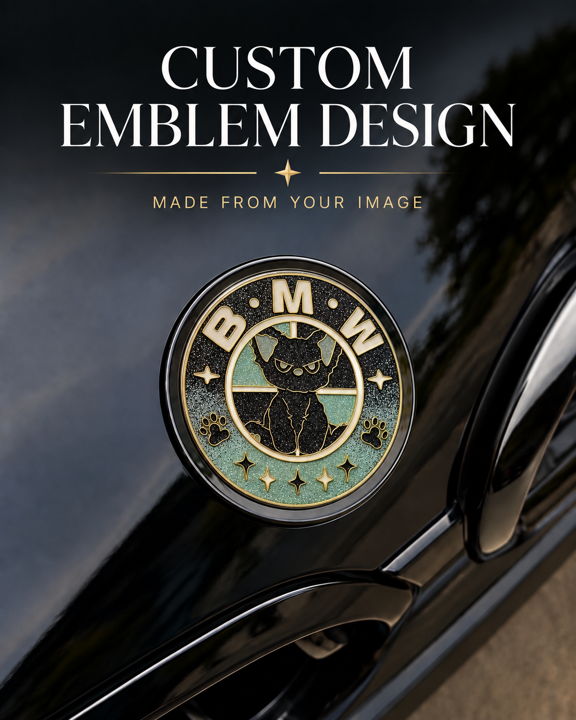 Enamel Custom Car Badge -Custom Car Emblem for BMW Vehicles| Master Artisan Hand-Painted Emblem