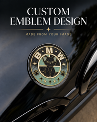 Enamel Custom Car Badge -Custom Car Emblem for BMW Vehicles| Master Artisan Hand-Painted Emblem