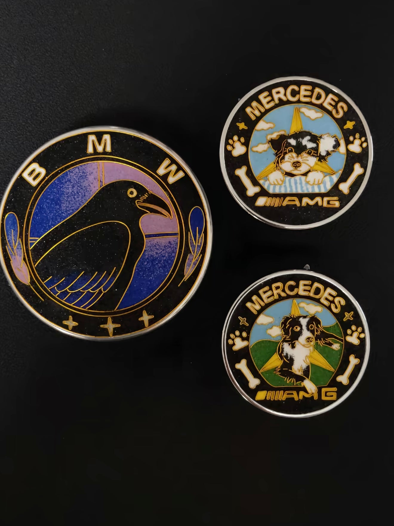 Enamel Custom Car Badge -Custom Car Emblem for Mercedes-Benz Vehicles| Master Artisan Hand-Painted Emblem